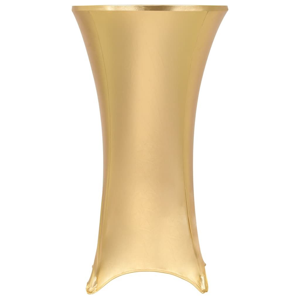 vidaXL Hussen-Set 2 Stück Stretch-Tischdecken Golden 60 cm