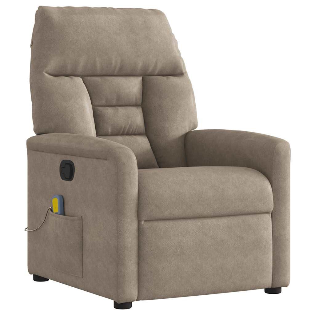 vidaXL Sessel Massagesessel Taupe Mikrofasergewebe (1-St) günstig online kaufen