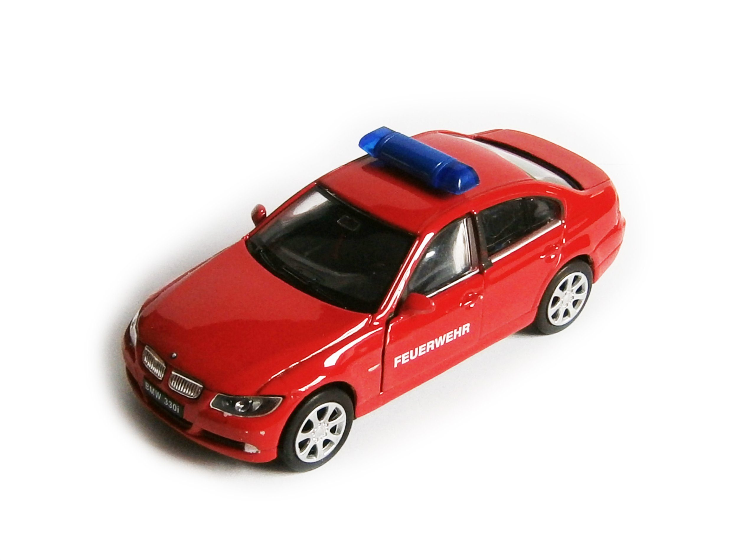 Welly Modellauto »BMW 330i Feuerwehr Rot Auto Modell Modellauto  Spielzeugauto Kinder Geschenk 11 (Feuerwehr)«