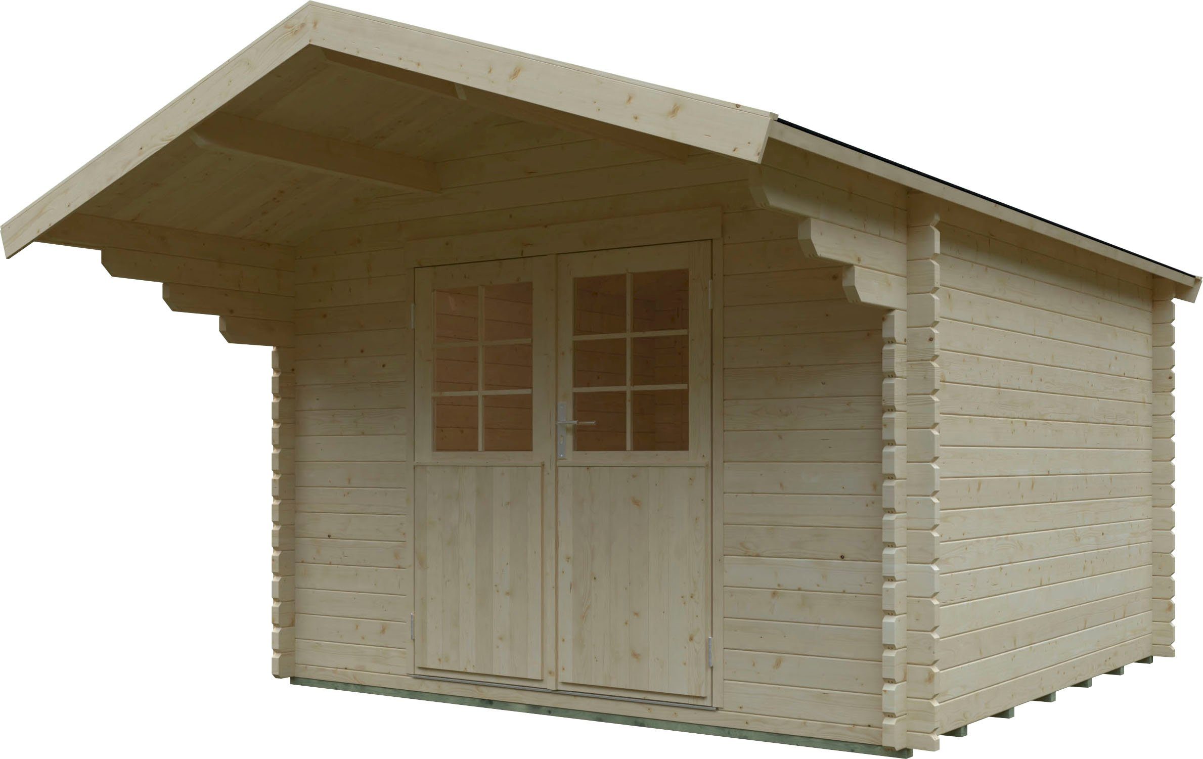 Kiehn-Holz Gartenhaus Hainberg, BxT: 340x443 cm, aus naturbelassenem Fichtenholz | Gartenhäuser