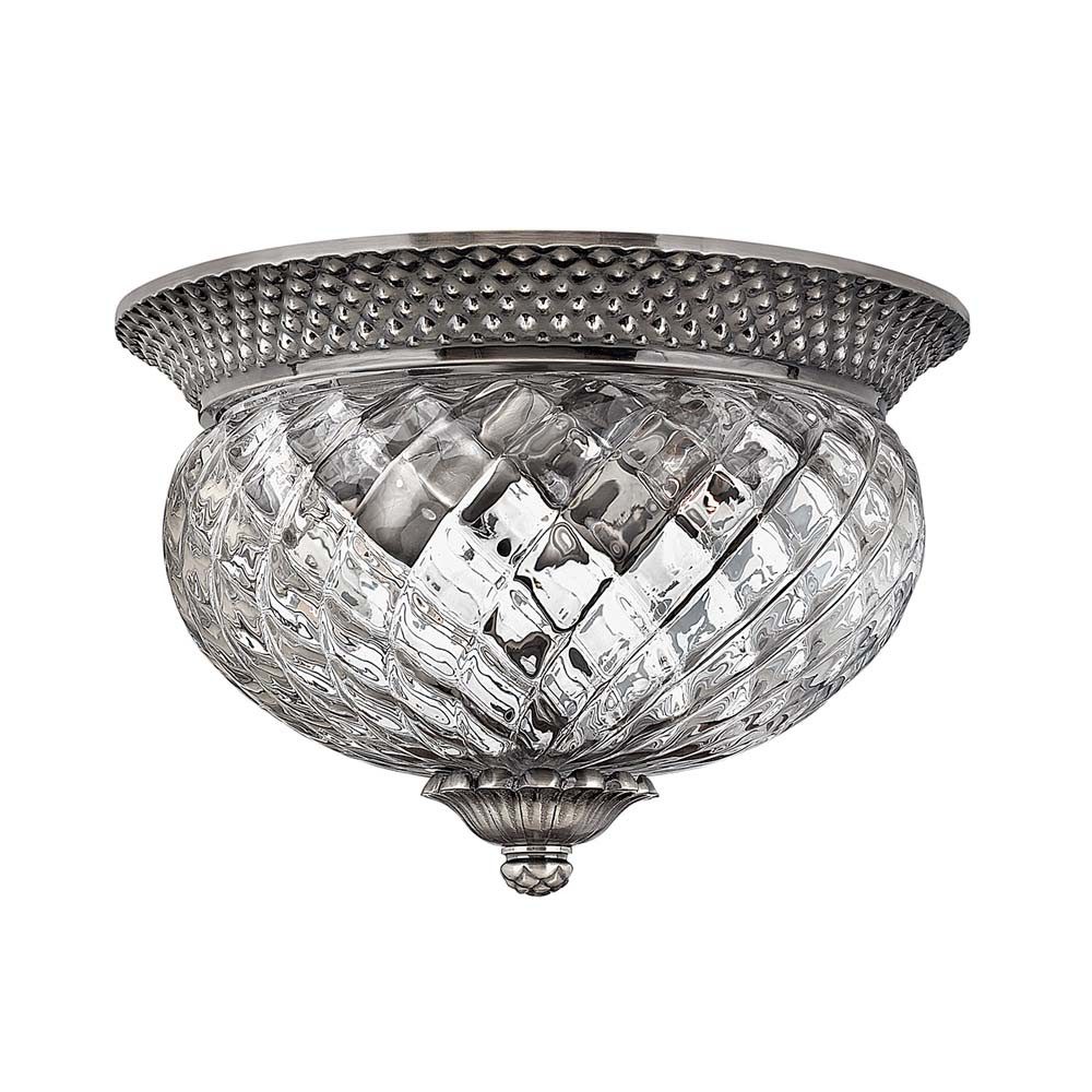 Elstead LIGHTING Deckenleuchte, Leuchtmittel nicht inklusive, Deckenleuchte Wohnzimmerlampe Lampe Stahl Glas Nickel D 30,5 cm 2
