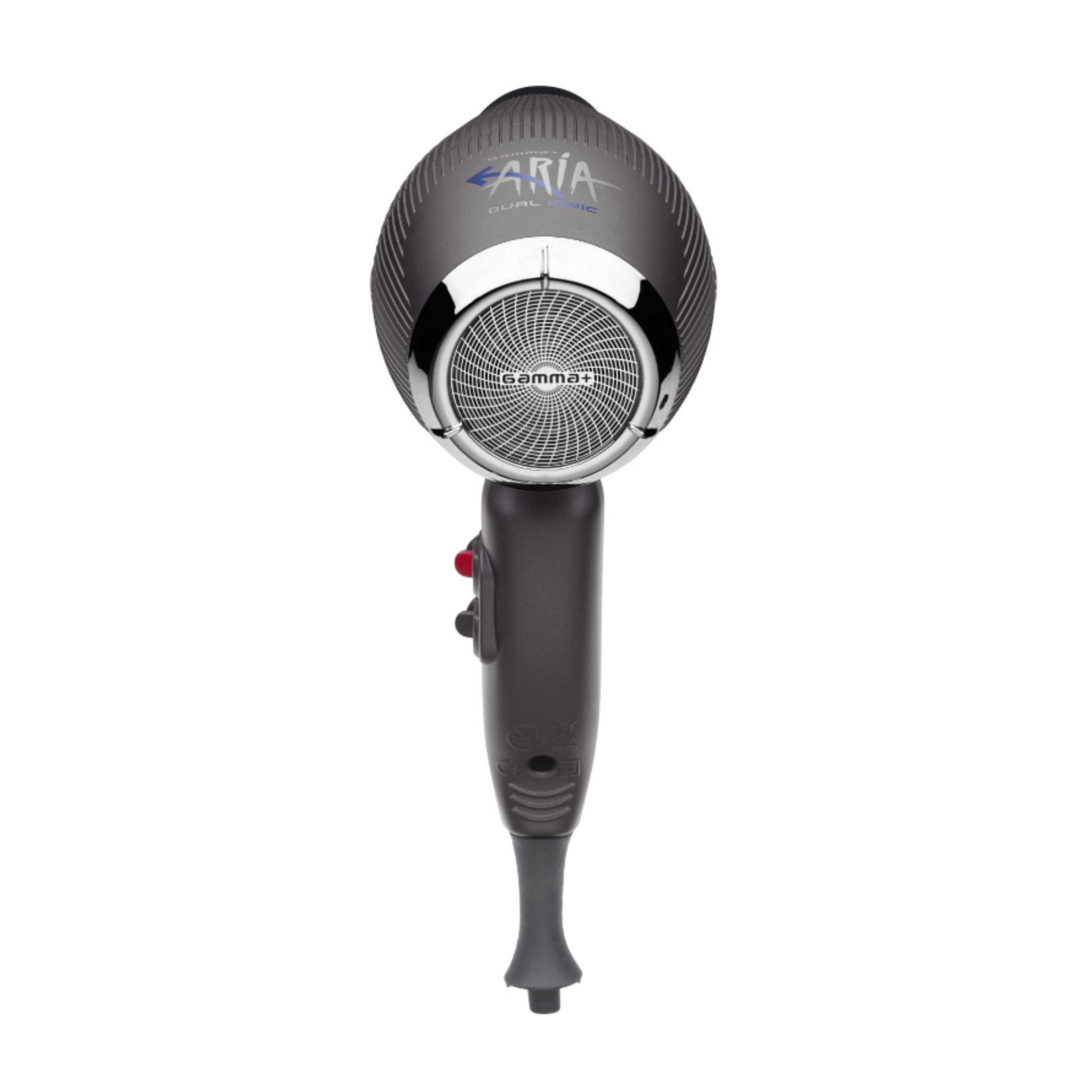 GAMMA+ Haartrockner Gamma+ Aria Dual Ionic Varnished Graphite Black