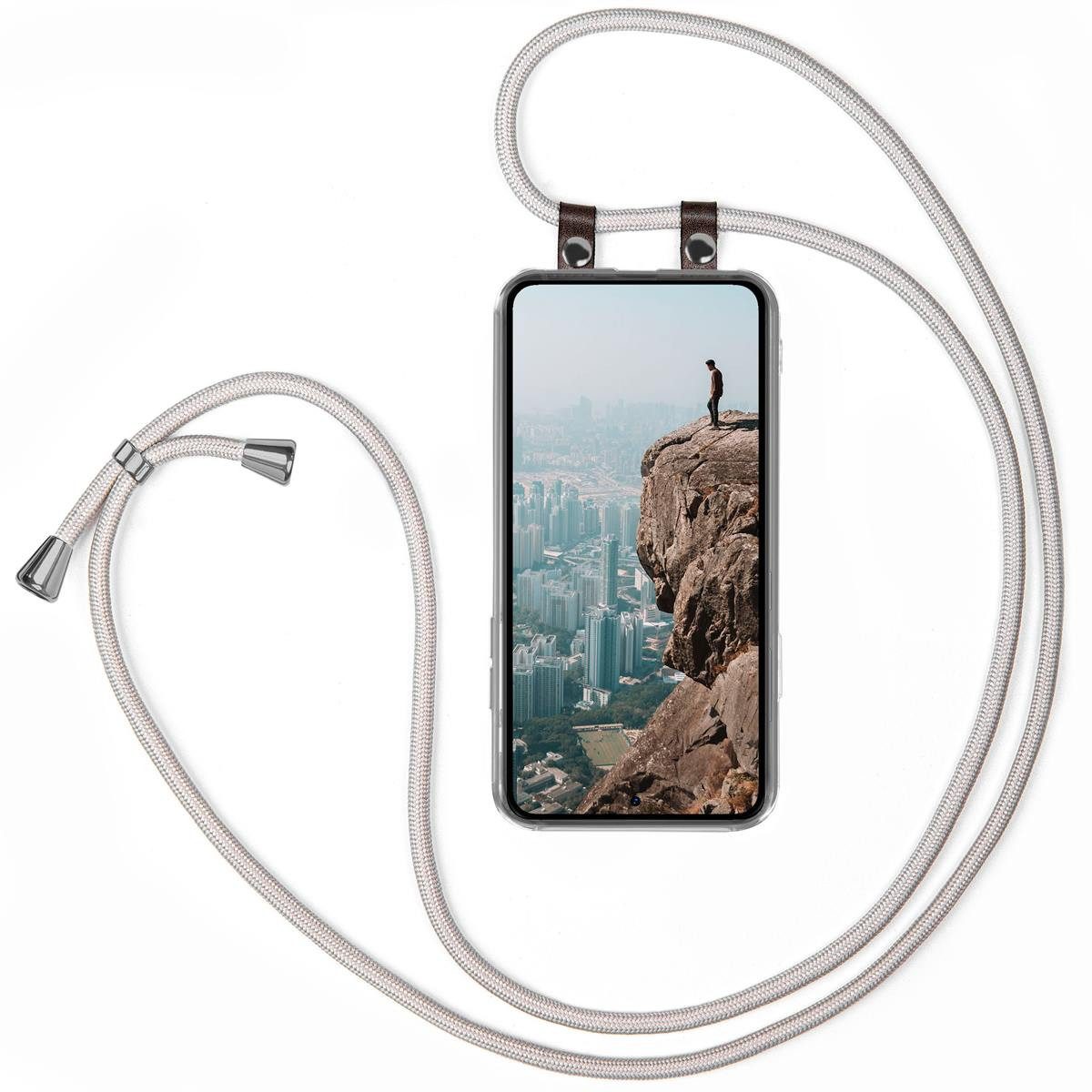 moex Handyhülle moex® Free Spirit für Samsung Galaxy S23, Hülle mit Band, Kette abnehmbar Handyband Handyhülle zum Umhängen