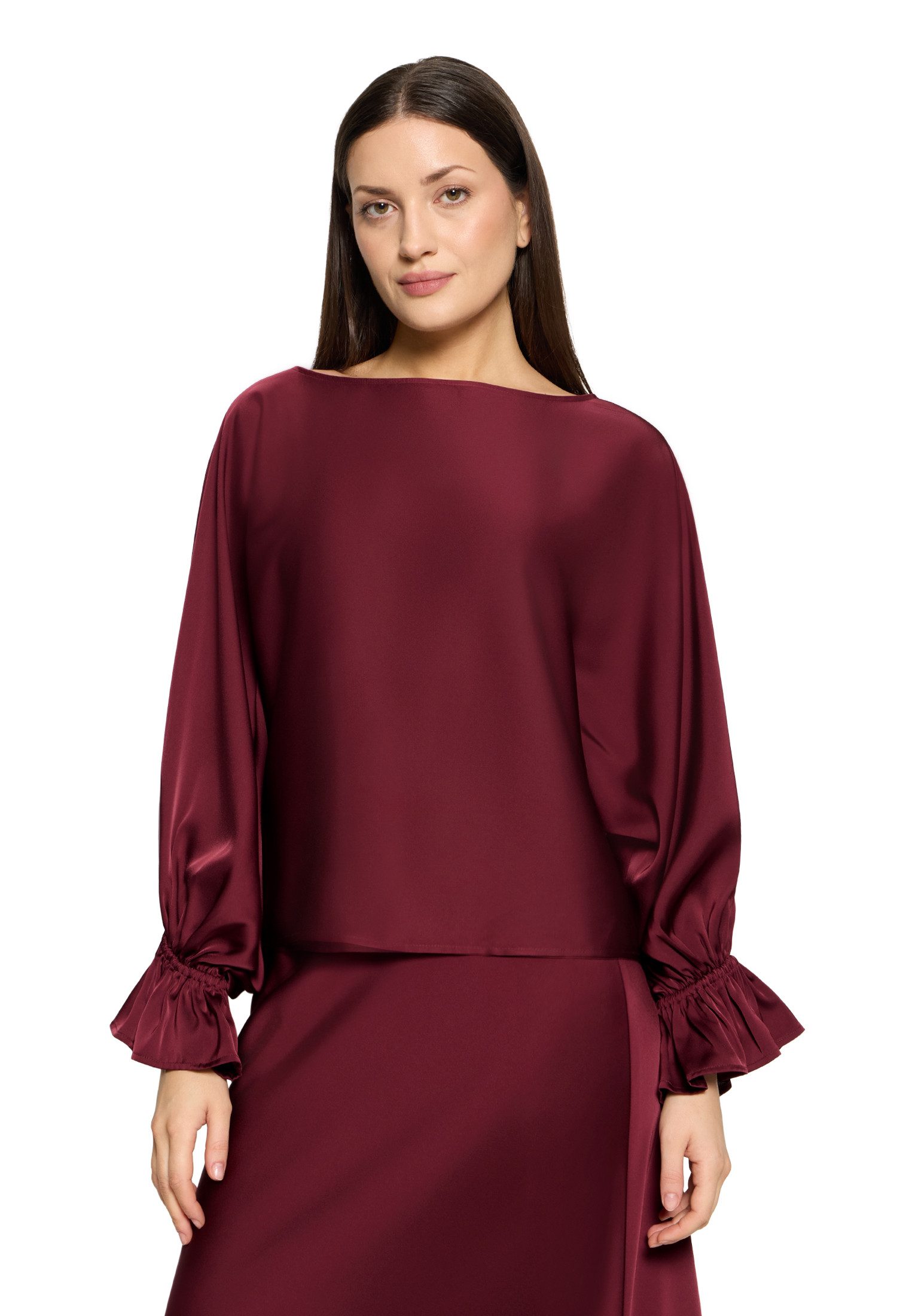 Vera Mont Satinbluse Damen mit Fledermausärmeln