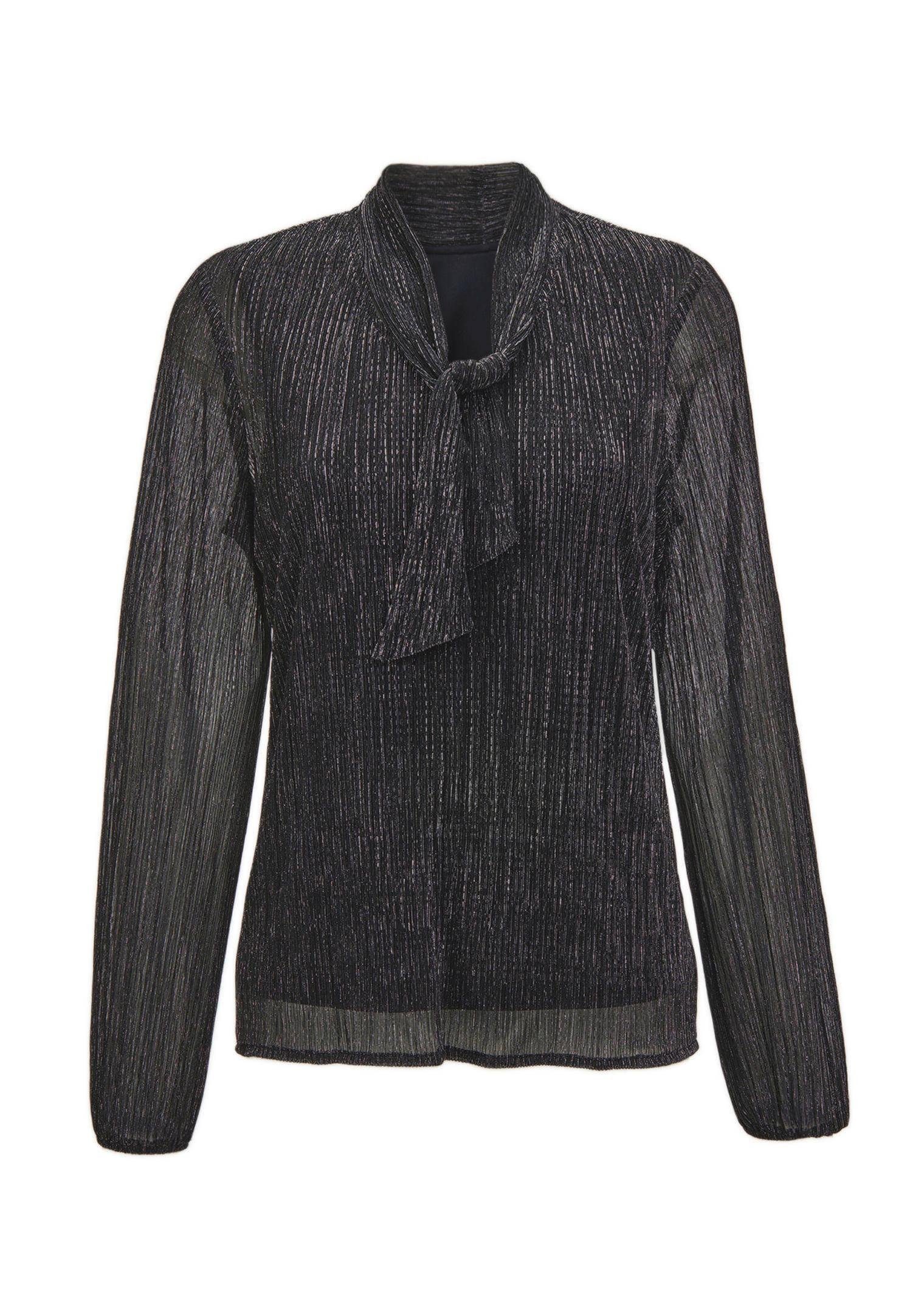 GOLDNER Schluppenbluse Schluppenbluse aus schimmernder Plisseeware günstig online kaufen