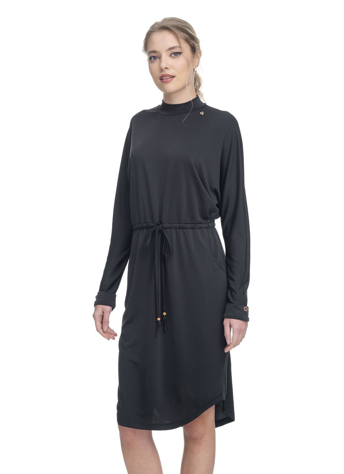 ADISSON Damen Kleid Ragwear feminines Lässiges (1-tlg) Drapiert/gerafft, Cut-Outs, Jerseykleid