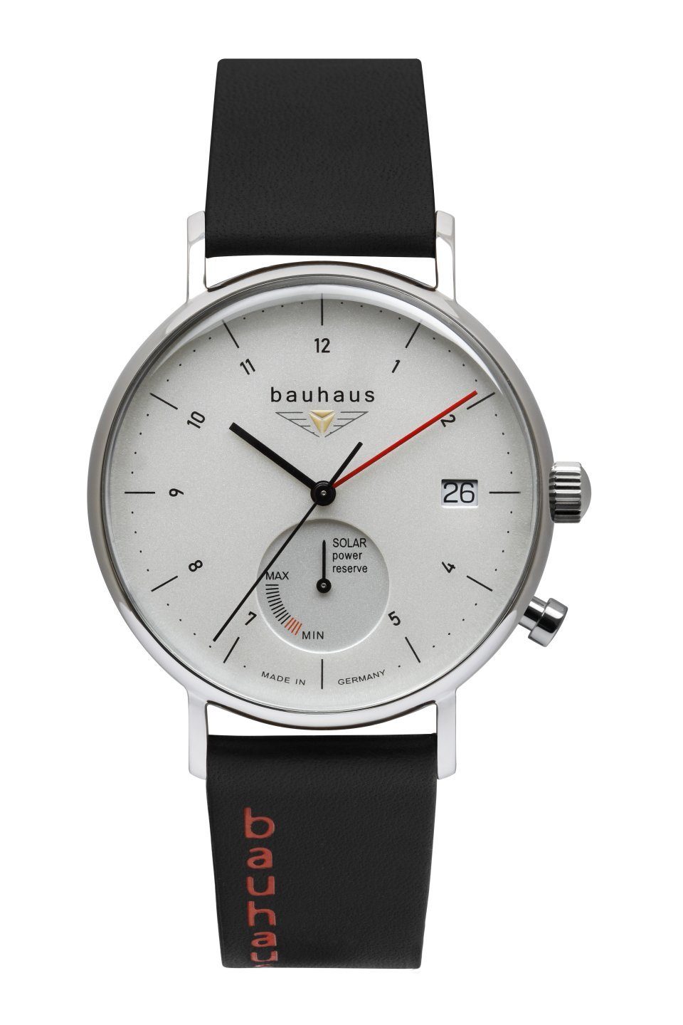 bauhaus Solaruhr 2112-1, Armbanduhr, Herrenuhr, Datum, Made in Germany