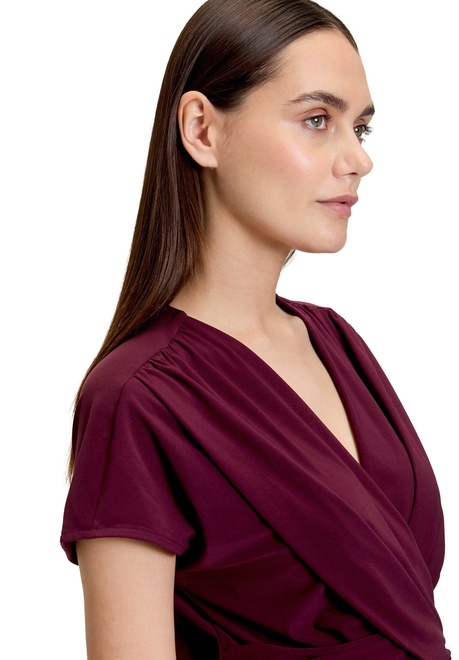 Jerseykleid Damen mit Raffung