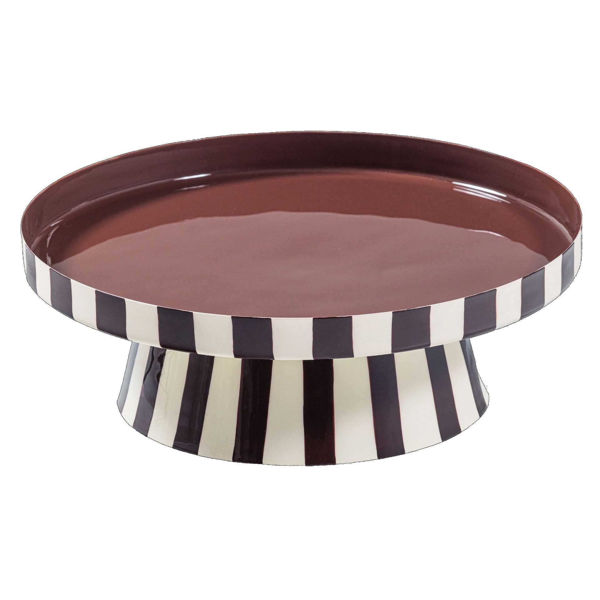 WOOOD Dekotablett Retro Schale Dekoschale Servierschale Stripes