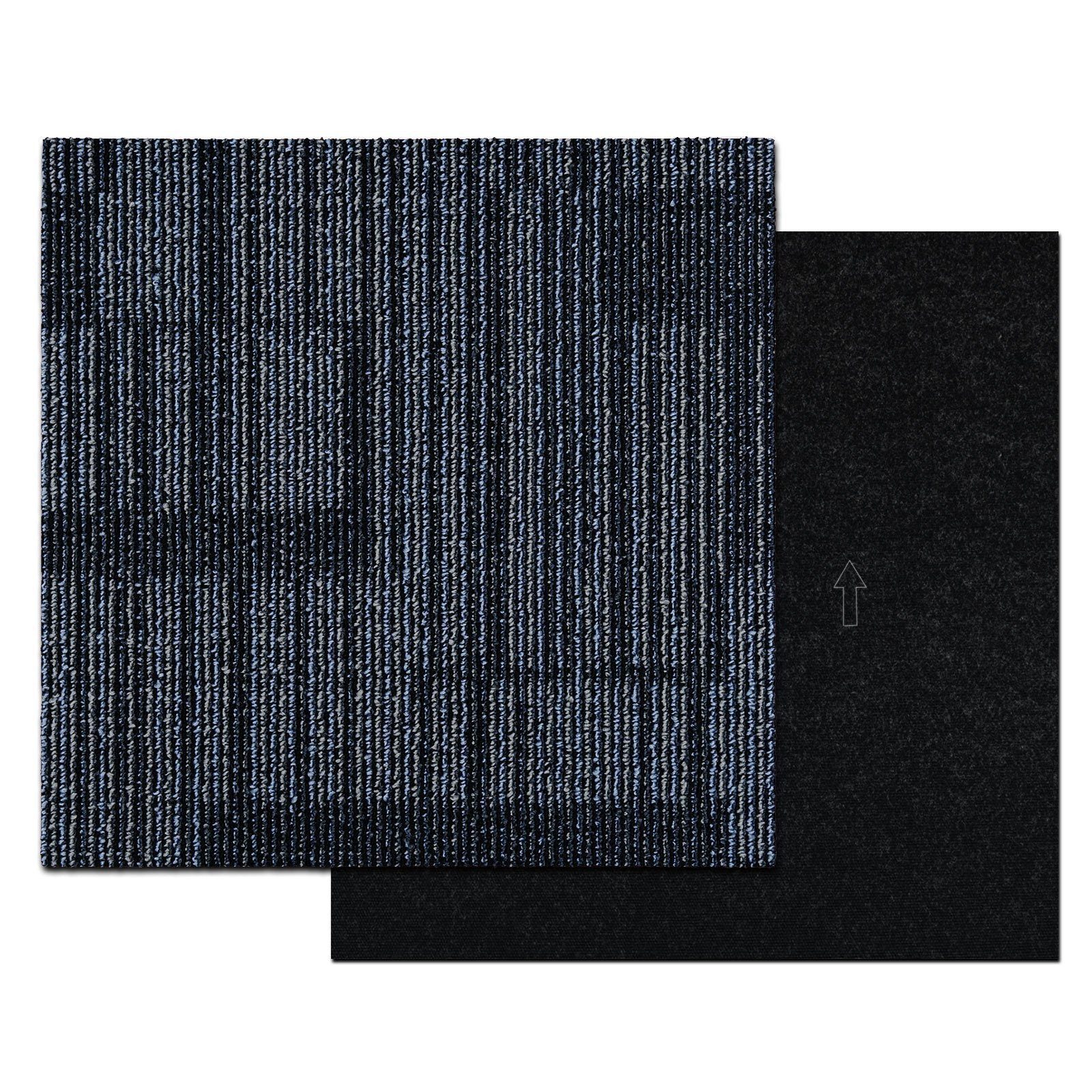 Karat Teppichfliese Zadar, Fliese, Bodenschutz, verschiedene Farben, 50x50 cm, Quadratisch, Höhe: 6 mm, Selbstliegend