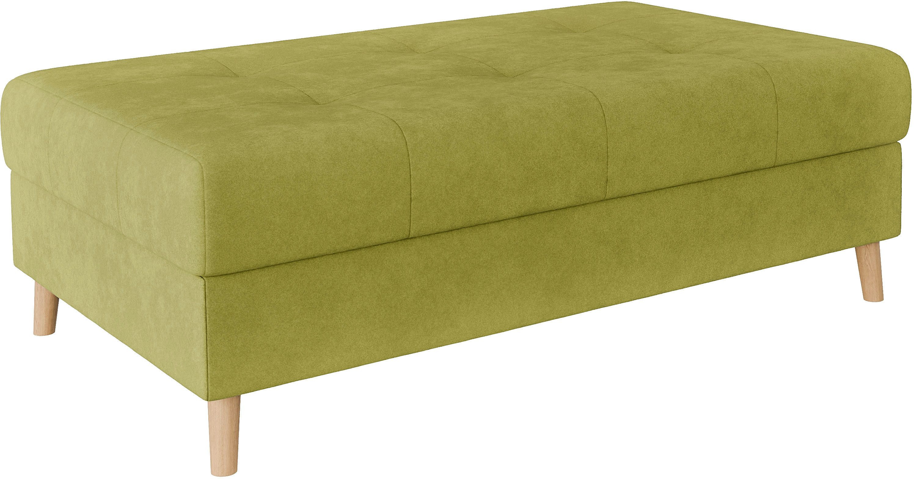 Home affaire Polsterhocker CHARRE XXL, Steppung im Sitzbereich, Maße: B/T/H: 118/73/40 cm, passend zur Serie CHARRE, auch in Cord und Bouclé