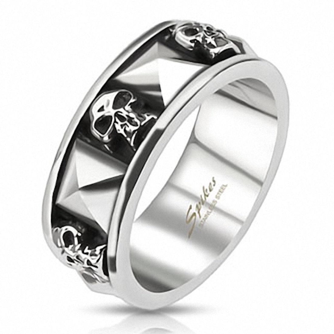 Taffstyle Fingerring Herren Ring Edelstahl 3D günstig online kaufen