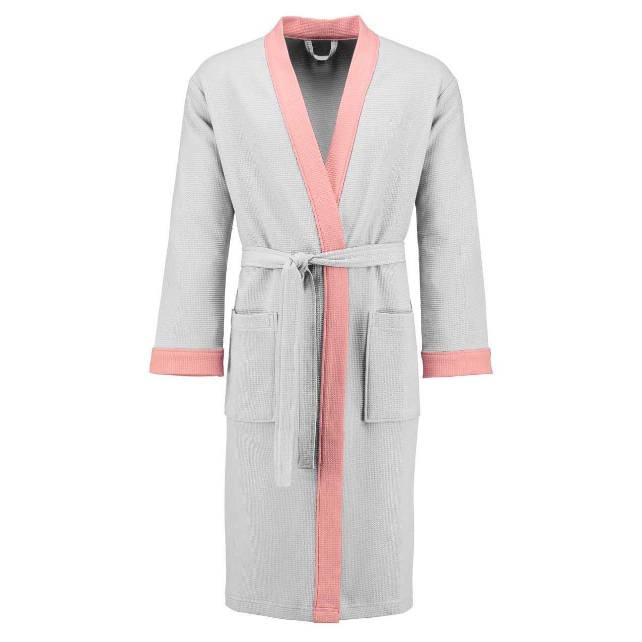 Esprit Bademantel Damen Bademantel mit Taschen, an der Taille gebunden, 100% Baumwolle, Baumwolle