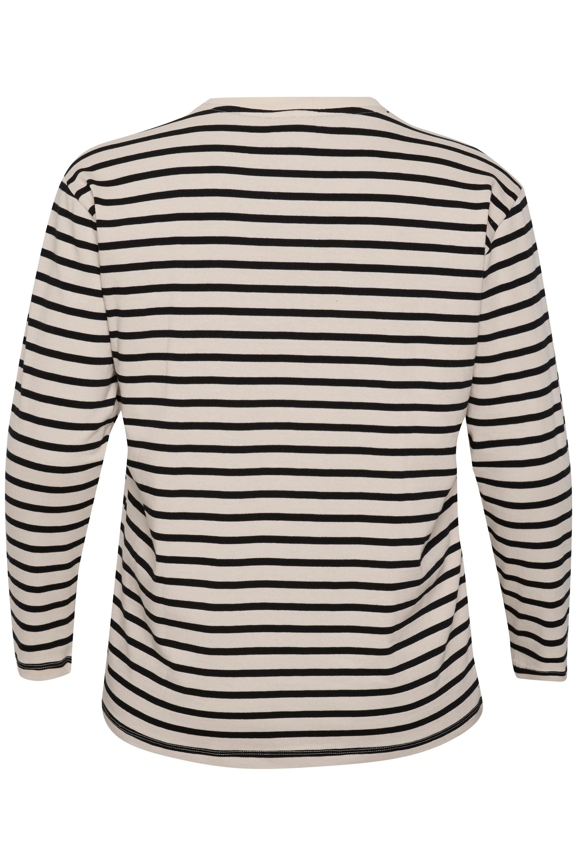 KAFFE Curve Langarmbluse Langarm-Shirt KCwinni Große günstig online kaufen