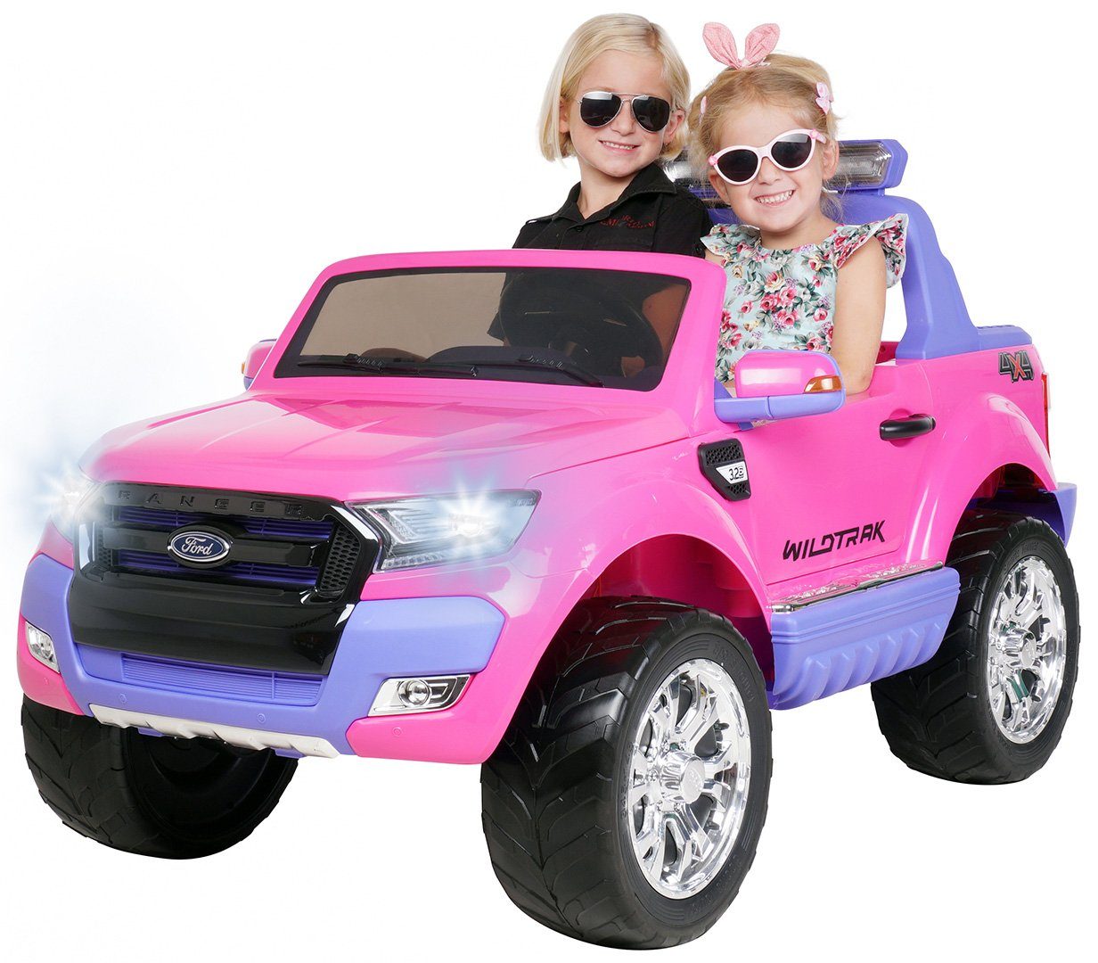 Rosa Kinderauto Kinderfahrzeug Elektroauto Fernbedienung Raptor 2-Sitzer 