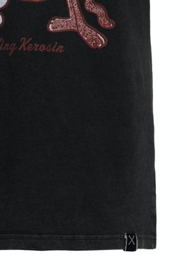 KingKerosin Print-Shirt Goodfellas (1-tlg) individueller Oil-Wash-Look