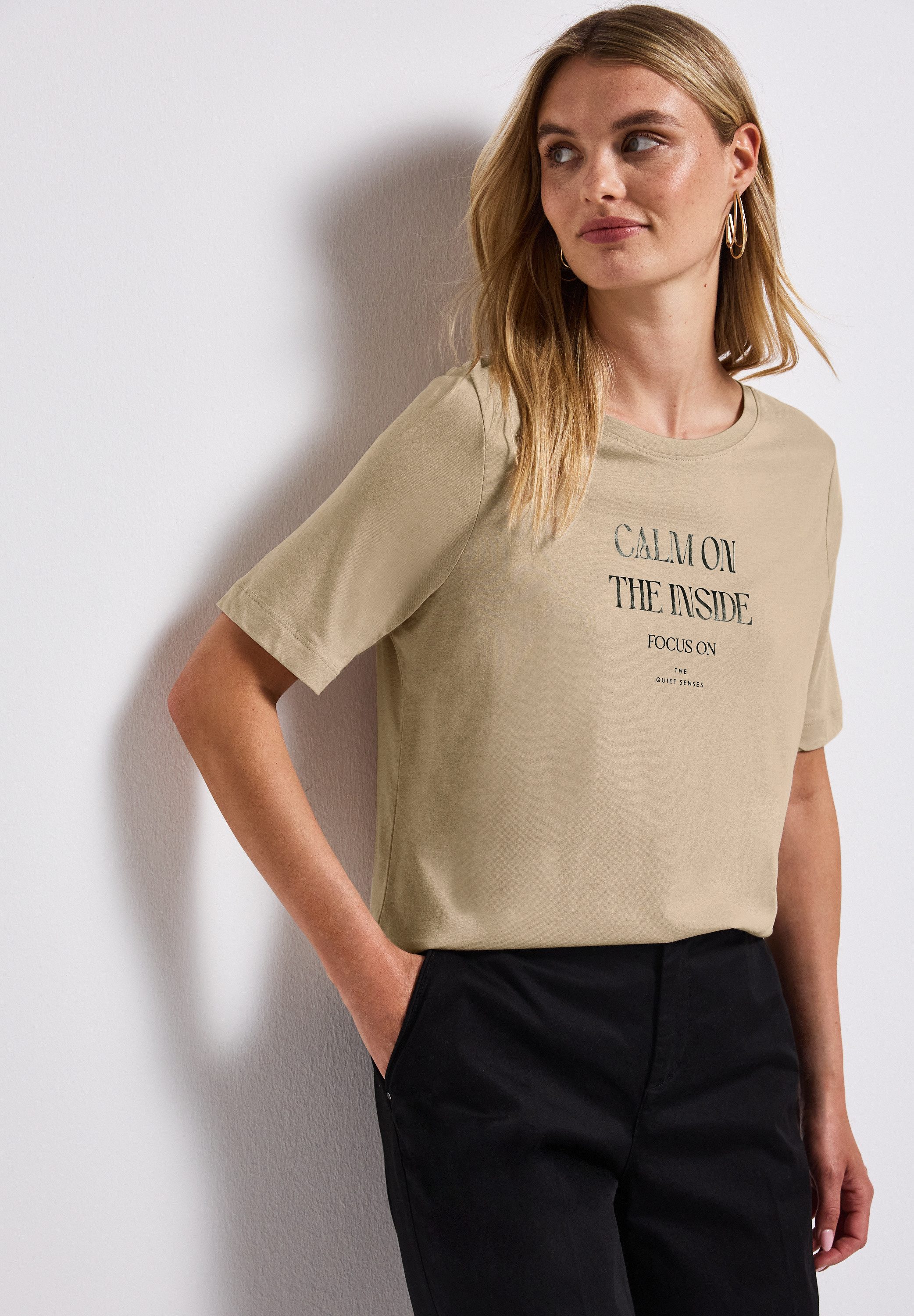 STREET ONE T-Shirt mit Schriftzug günstig online kaufen