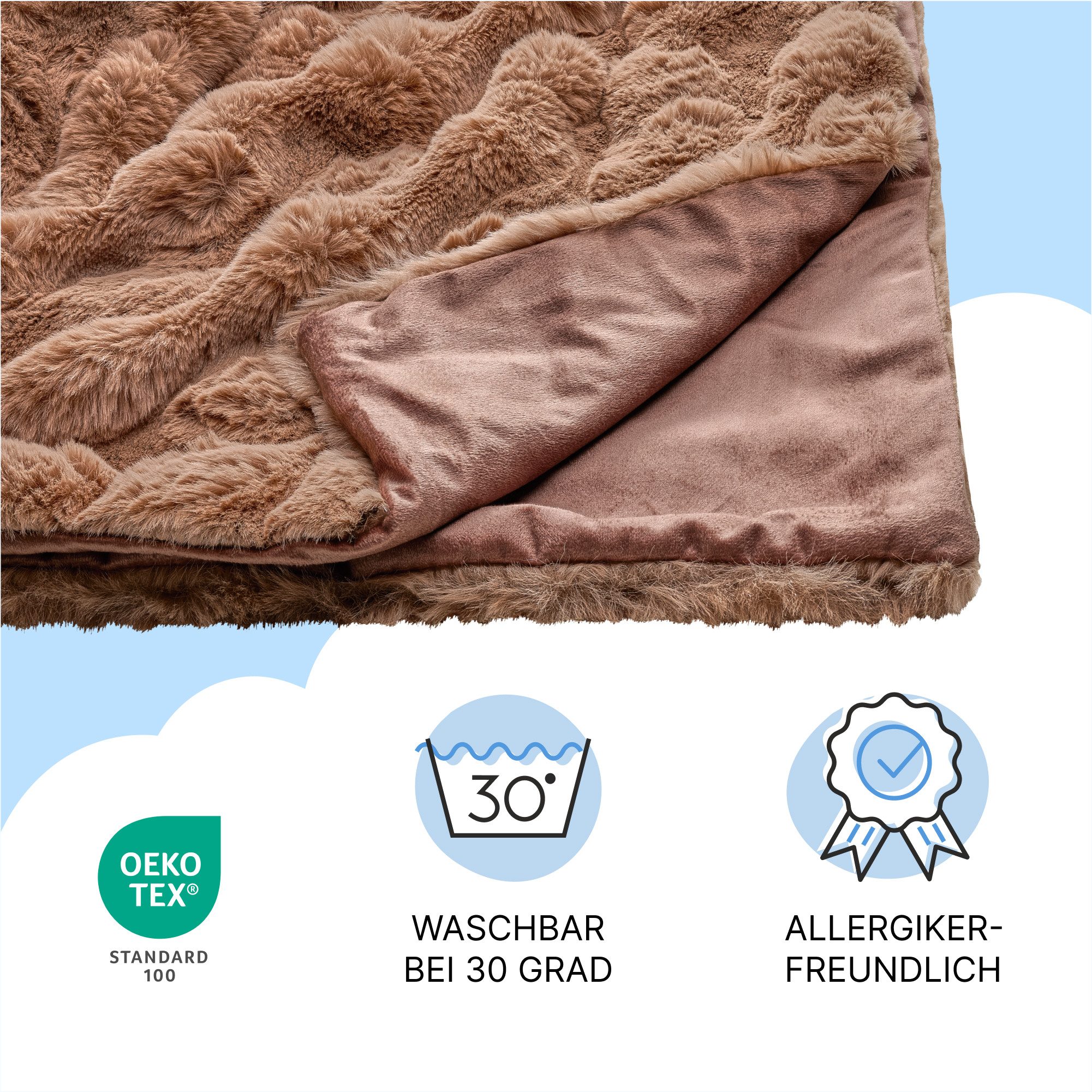 Dailydream Tagesdecke Dailydream Kunstfell Kuscheldecke, flauschig, weich