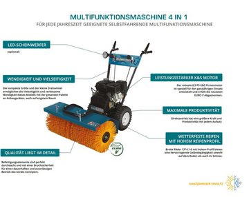 Könner & Söhnen Garten-Multifunktionsgerät KS 7HP-MFM 60, Benzin 6,5PS, für eine Vielzahl von Anwendungen Räumen von Schne