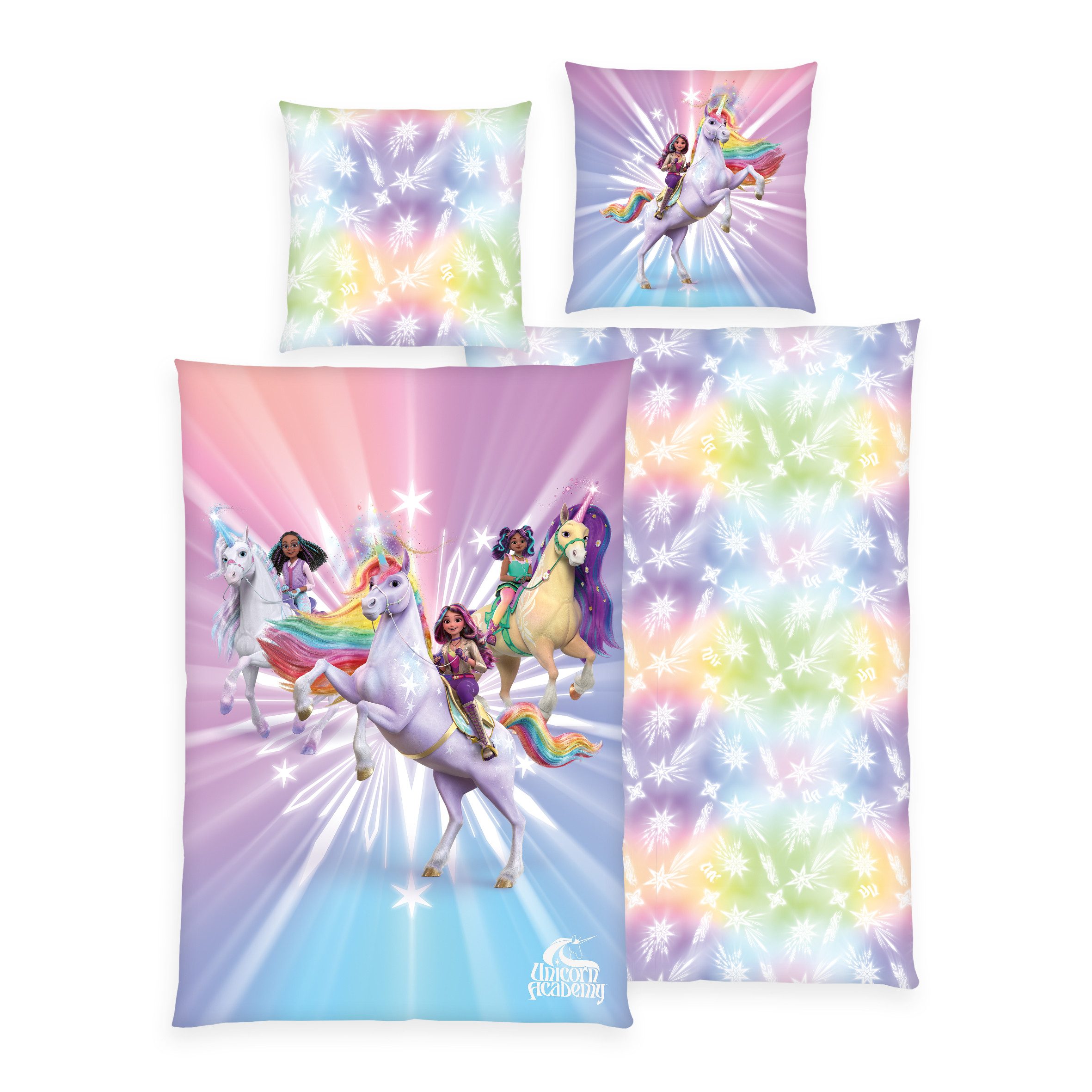 Brilliant Kinderbettwäsche / Unicorn Academy / 100% Baumwolle, 100% Baumwolle