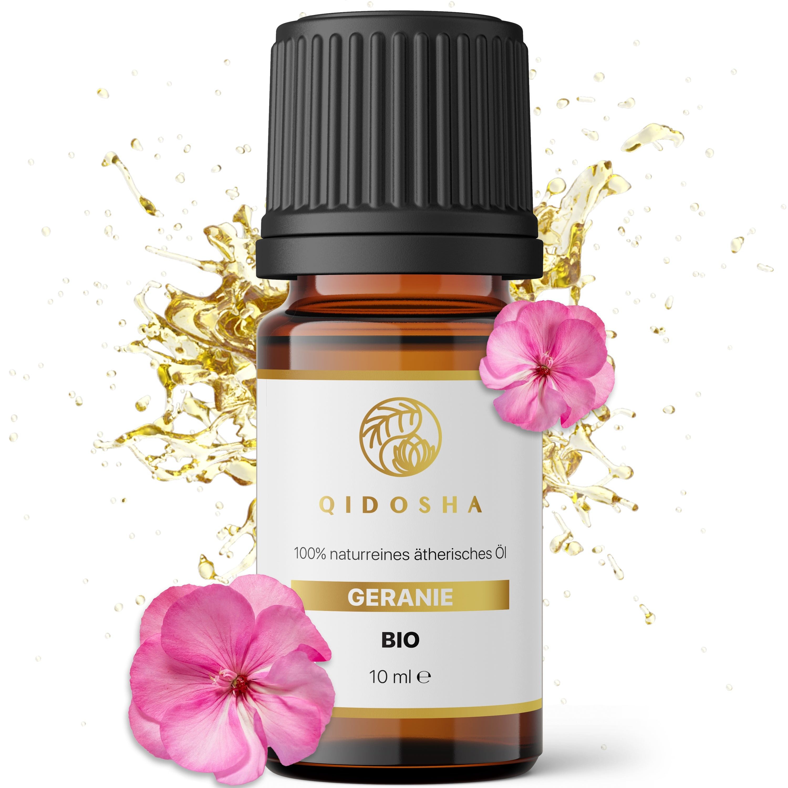 QIDOSHA Duftöl Geranie - Ätherisches BIO Geranie Öl