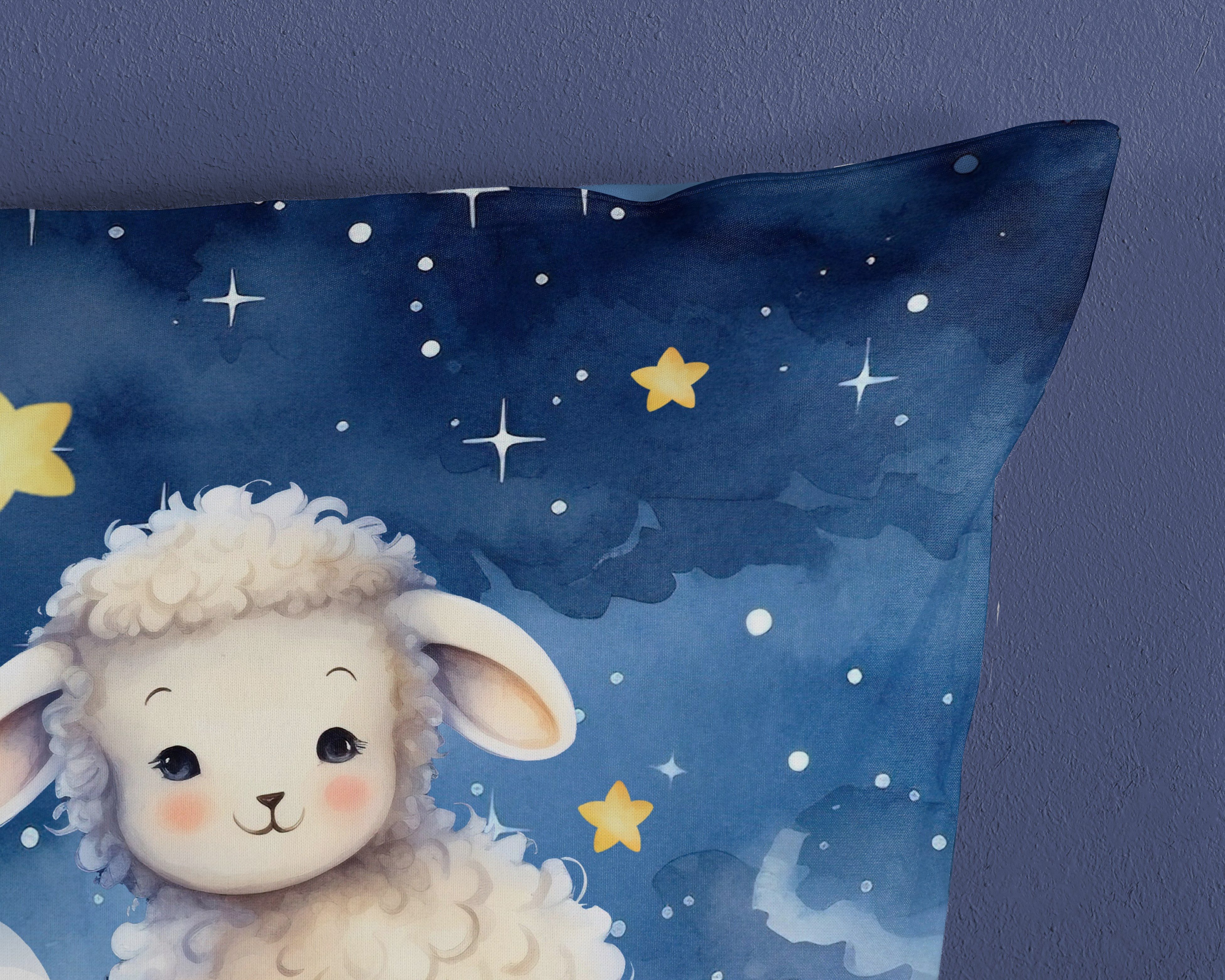 PURE luxury collection Kinderbettwäsche Sheepy, Microfaser, 2 teilig, Mikrofaser, 135x200, 2 Teilig, Wendeoptik, Kind, Schaf, Weltall – Bild 4 von 5