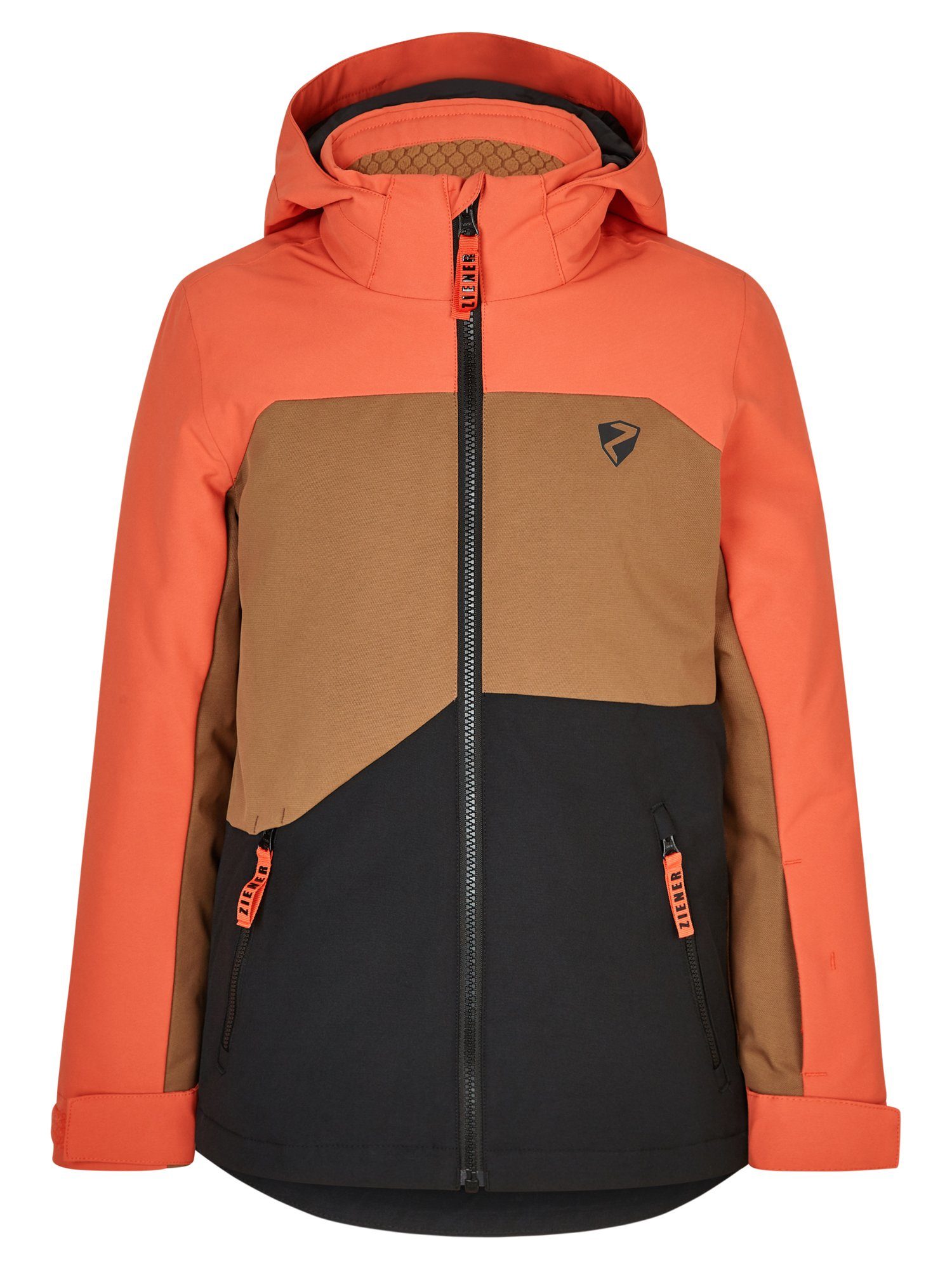 orange Skijacke ANDERL Ziener