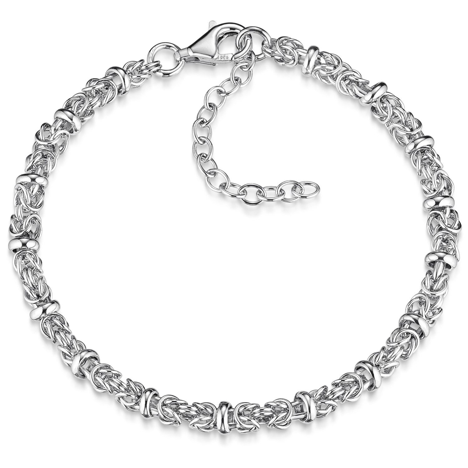 Silberarmband Damen Herren Silber Königskette Ø5mm massiv SA-29