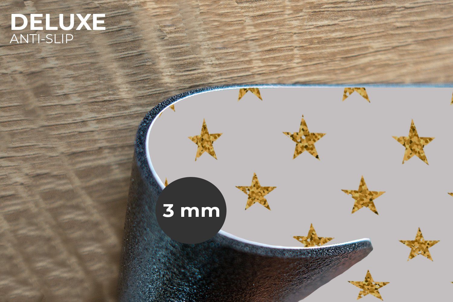 MuchoWow Platzset Sterne - Glitter - Gold - Design - Weihnachten, (6-St), P günstig online kaufen