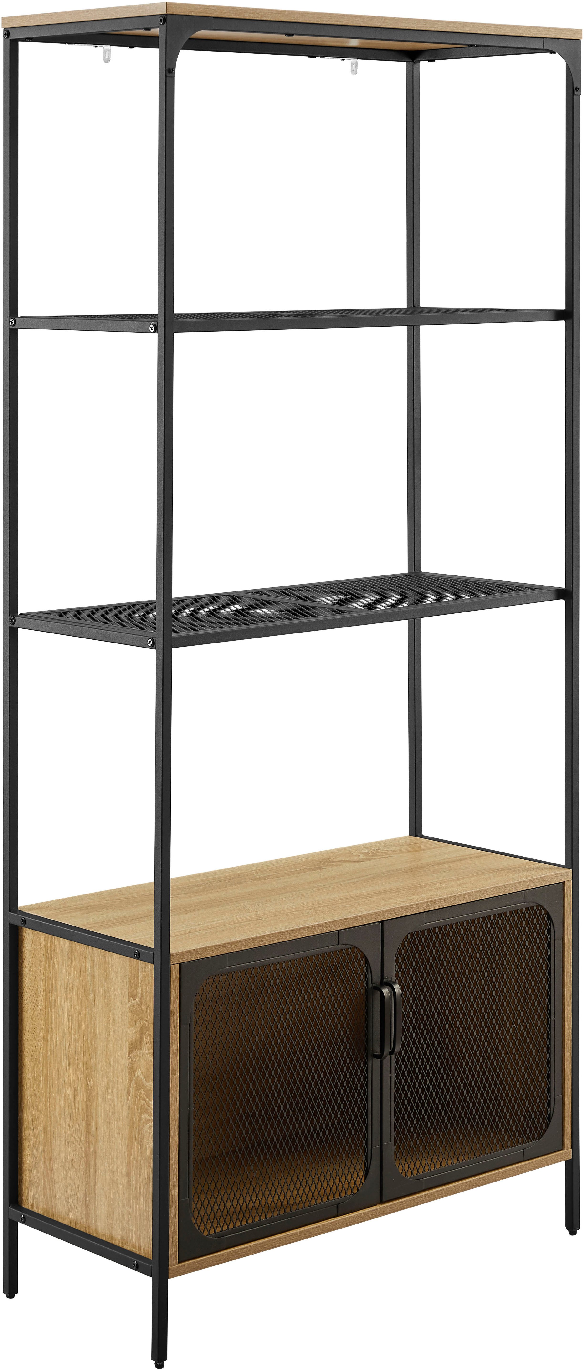 OTTO home Regal Amance, Metallgestell, viel Stauraum und ideal für Saugroboter, Höhe 177 cm