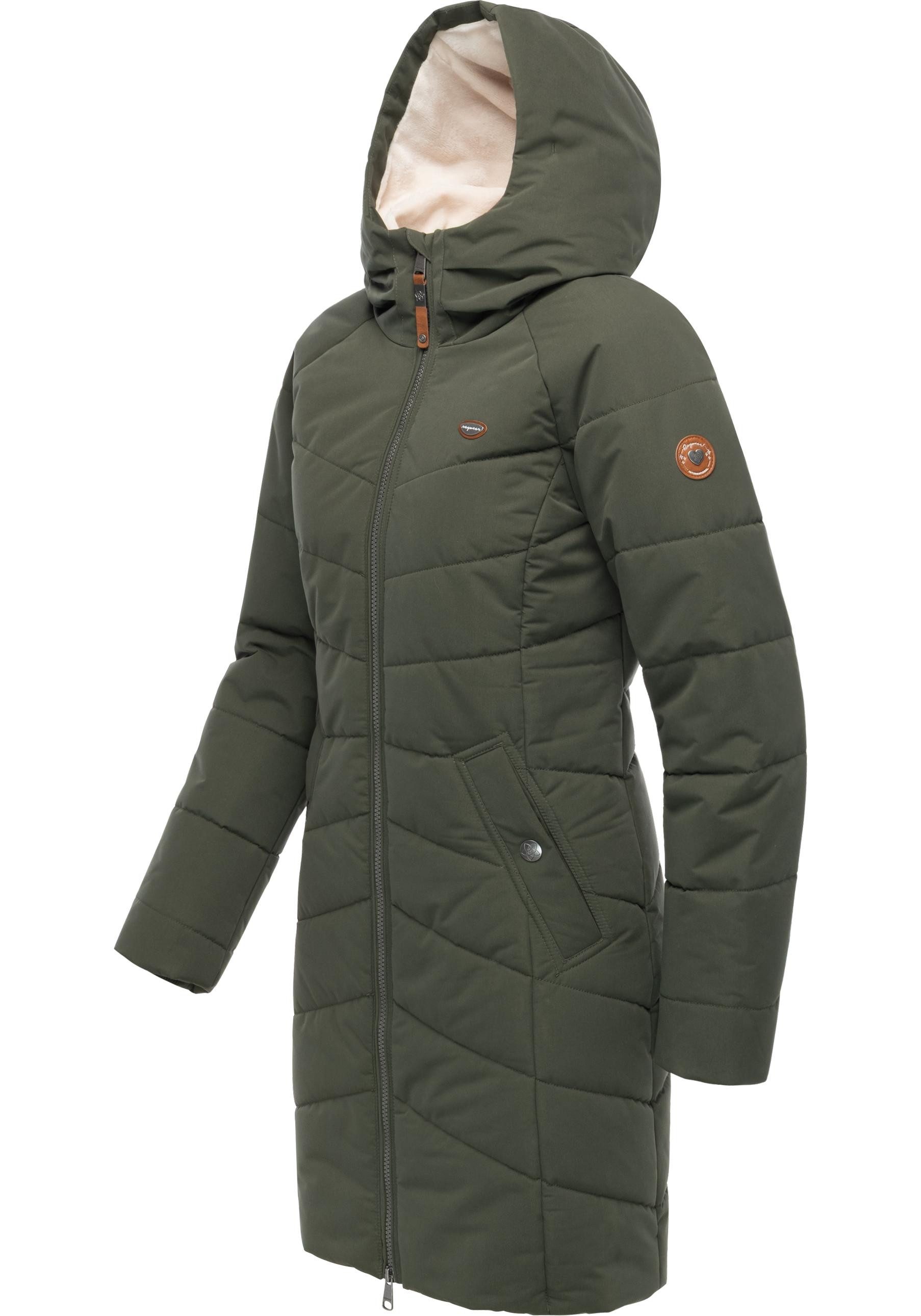 Ragwear Wintermantel Noita YOUMODO Winter Steppmantel mit Kapuze