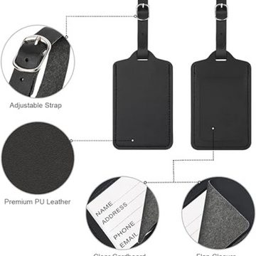 Blusmart Gepäckanhänger Kofferanhänger (Set mit 4 Gepäckanhängern, 1-St., Gepäckanhänger für die Schultasche 10.5 x 6.5cm) - Reisegepäckanhänger