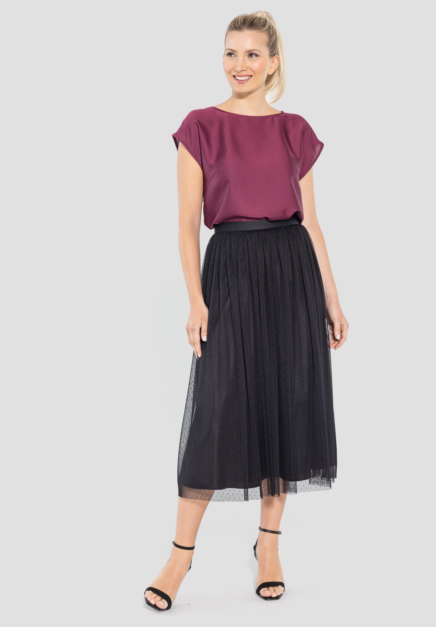 SWING Tüllrock - Rock aus glitzerndem Tüll - Midirock