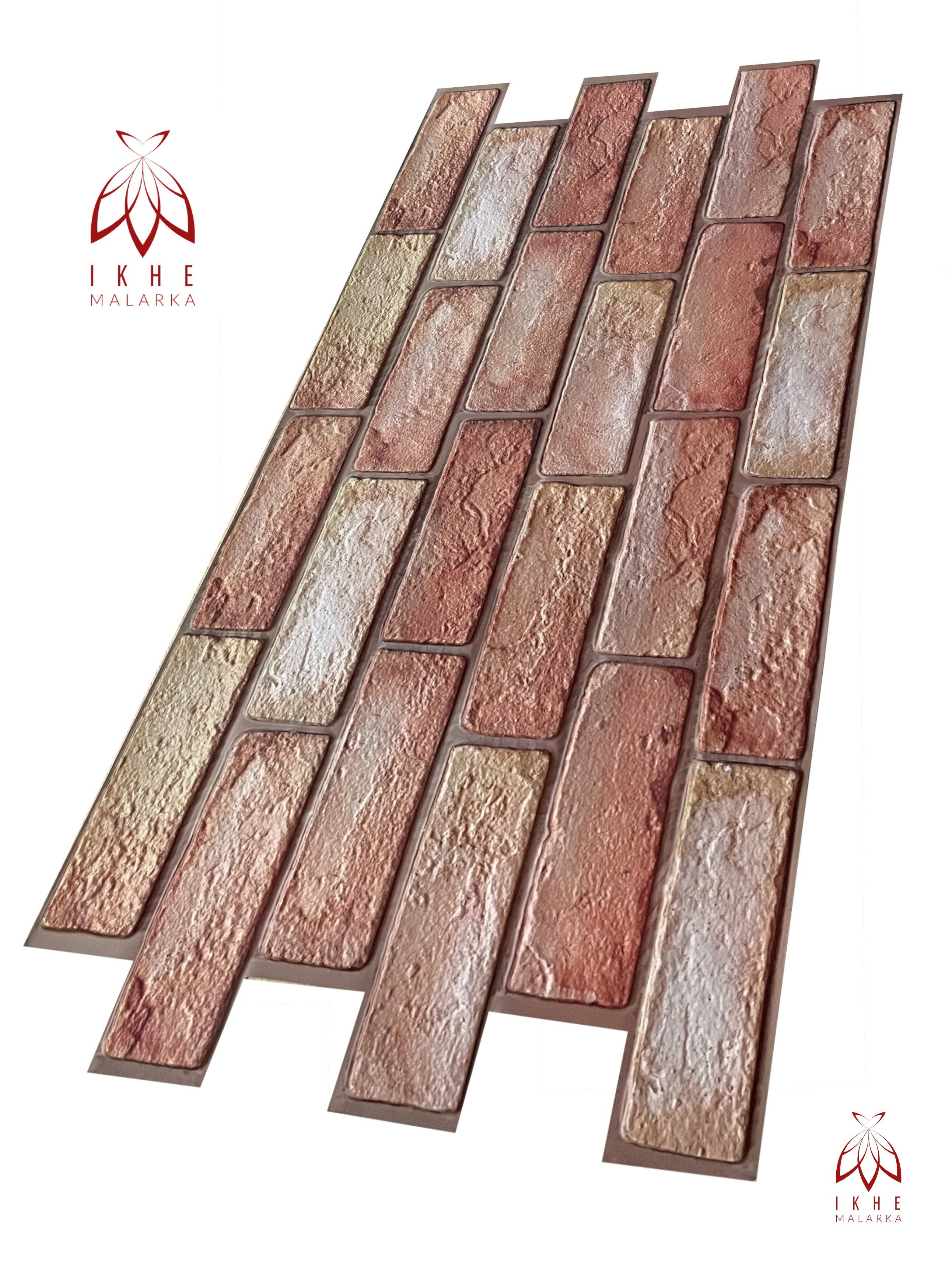 IKHEMalarka 3D Wandpaneel PVC 3D Paneele Stein Optik Wandverkleidung, BxL: 48,00x90,00 cm, 0,40 qm, 0,4m² - 1 Stück Wasserdicht und flexibel!