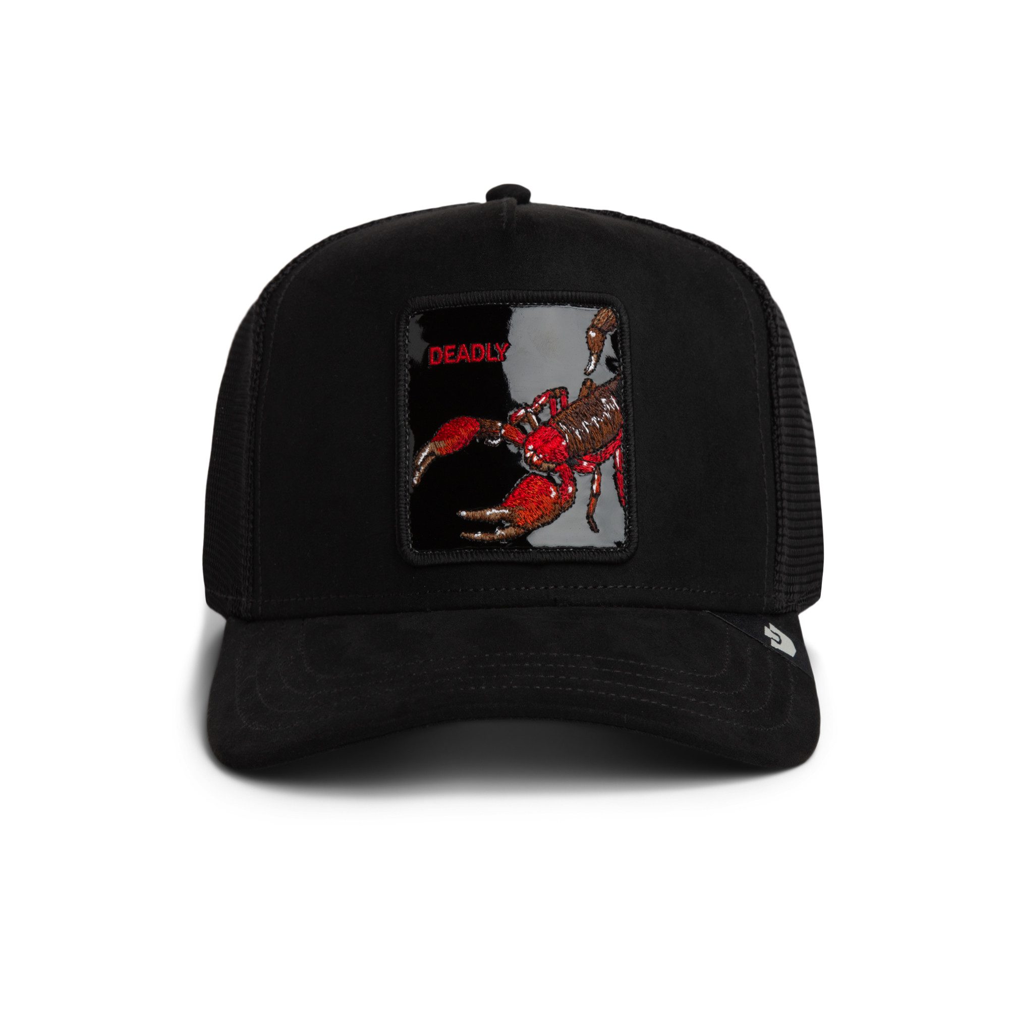 GOORIN Bros. Trucker Cap Goorin Bros. Black Out Scorpion Trucker Cap Void (Basecap, Basecap, Trucker Kappe, Meshcap) Metall Patch Schwarz