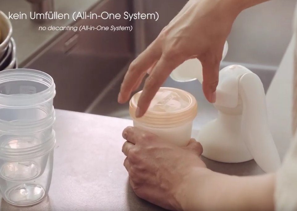 nip Muttermilchbeutel First Moments Behälter für für passend Babyflasche Muttermilch, nip Moments First 150ml, und Handmilchpumpe