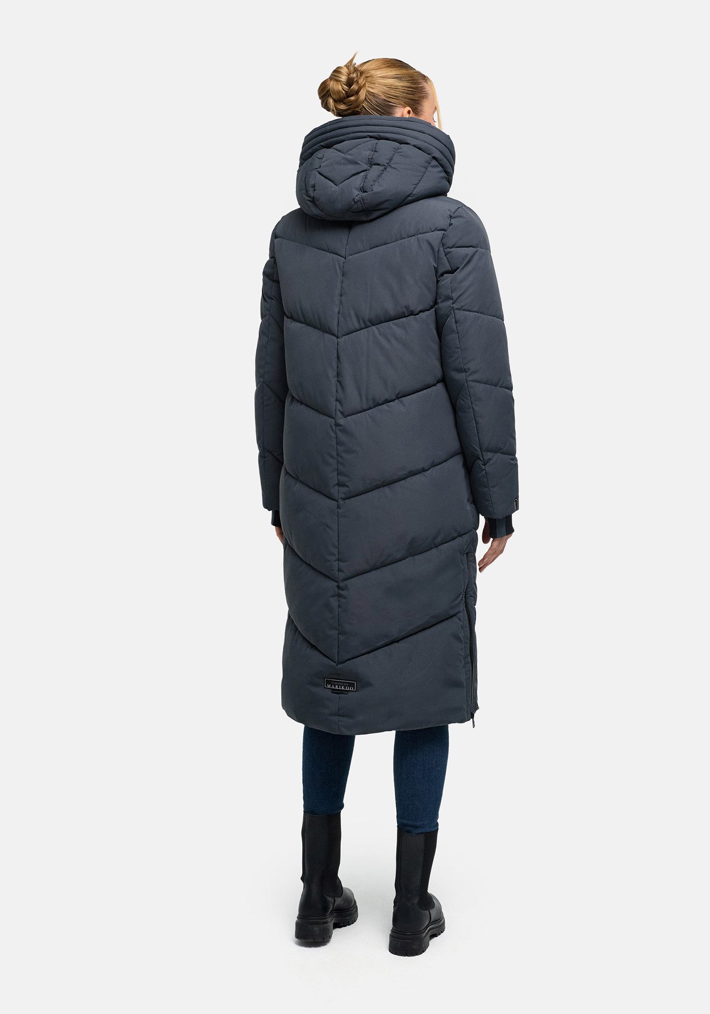 Marikoo Winterjacke Nadaree XVI Stepp Mantel mit großer Kapuze – Bild 4 von 5