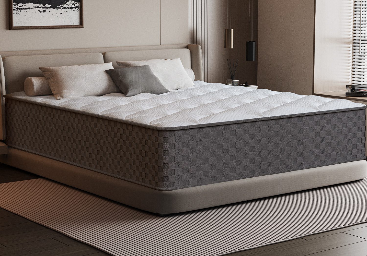 Boxspringmatratze Federkernmatratze Matratze H3, 7-Zone Federkernmatratze, Hiazurm, 22 cm hoch, (Atmungsaktiv, mit Spannbettlaken, …