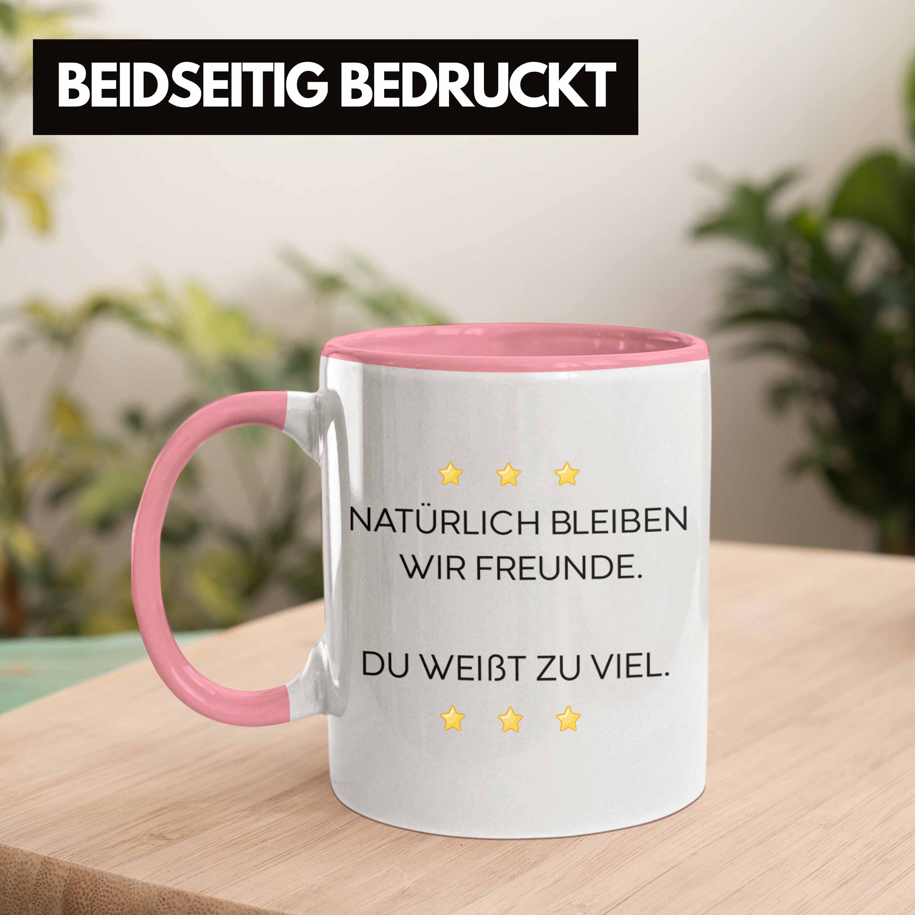 Trendation Geschenk Tasse Freundin Sprüchen mit Büro Beste Tasse für Lustig Kollegin - Arbeit Spruch Tassen Sarkasmus Trendation Lustige Becher Rosa mit