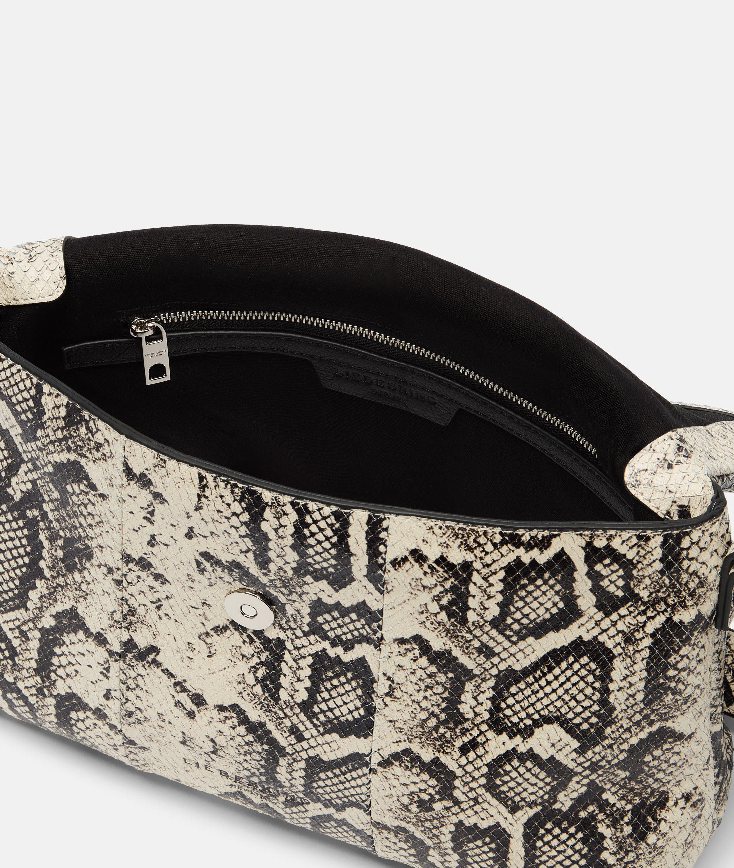Liebeskind Berlin Schultertasche Snake Fiona Hobo S, Handliche Tasche in Python-Optik