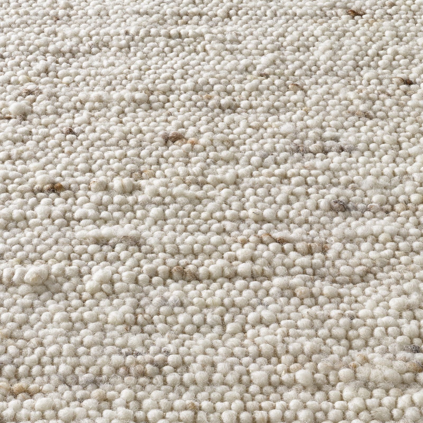 TaraCarpet Wollteppich TaraCarpet Fjord, rechteckig, Höhe: 10 mm, Handwebteppich Schurwolle nat. meliert Wohnzimmer Schlafzimmer 070x140