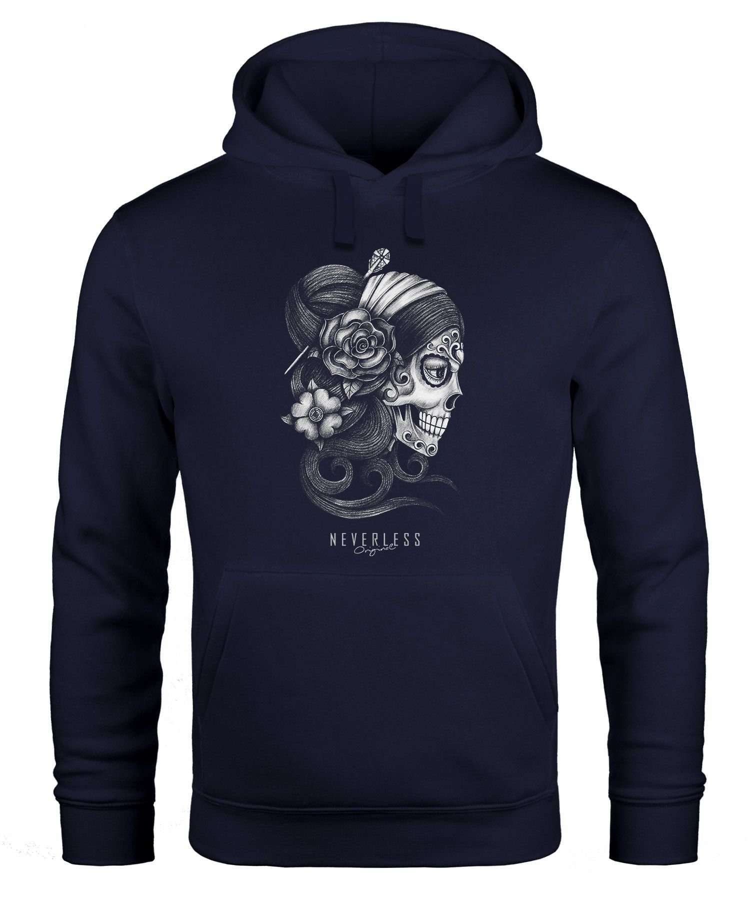 Neverless Hoodie Hoodie Herren Santa Muerte La catrina Mexican