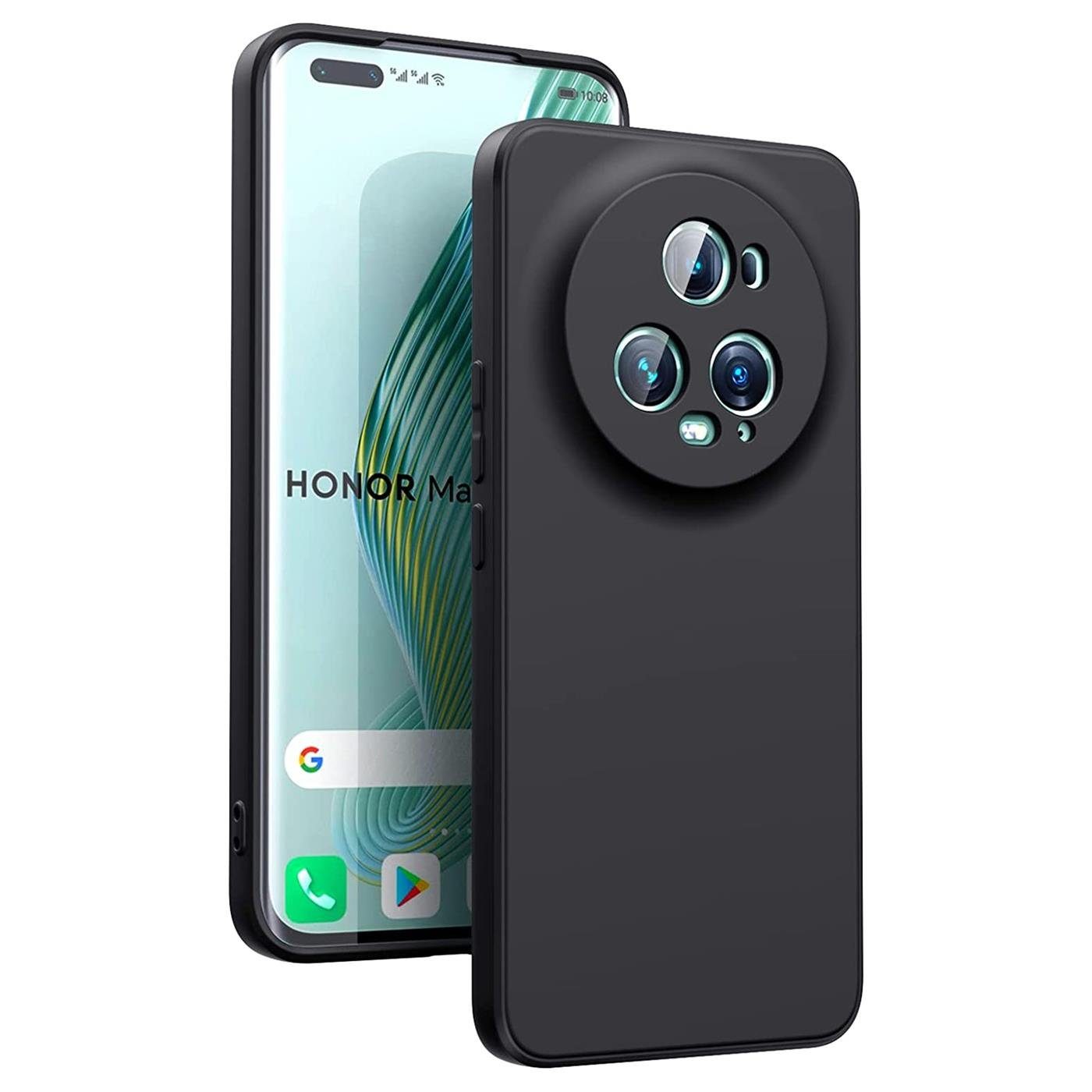 CoolGadget Handyhülle Black Series Handy Hülle für Honor Magic 5 Pro 6,81 Zoll, Edle Silikon Schlicht Robust Schutzhülle für Honor Magic5 Pro Hülle