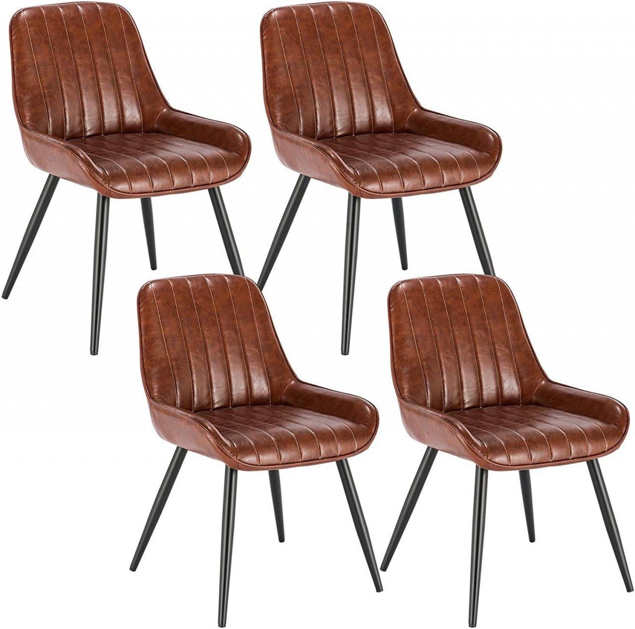 EUGAD Esszimmerstuhl (4 St), Retro, Sitzfläche günstig online kaufen