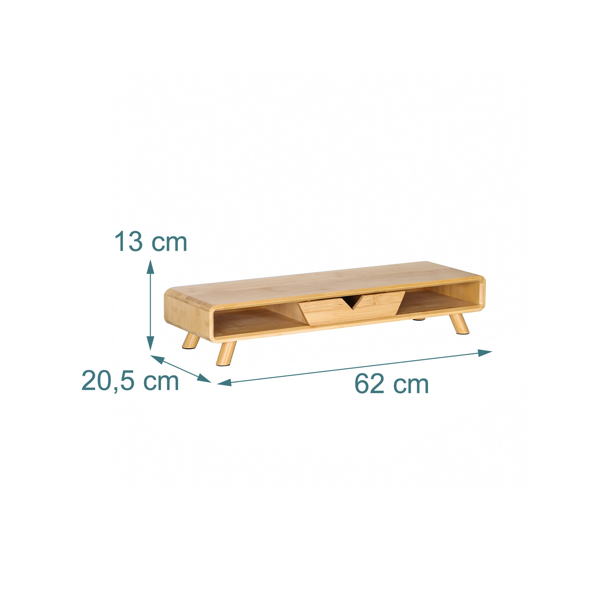 relaxdays Monitorständer mit Schublade, (1-tlg) – Bild 4 von 5