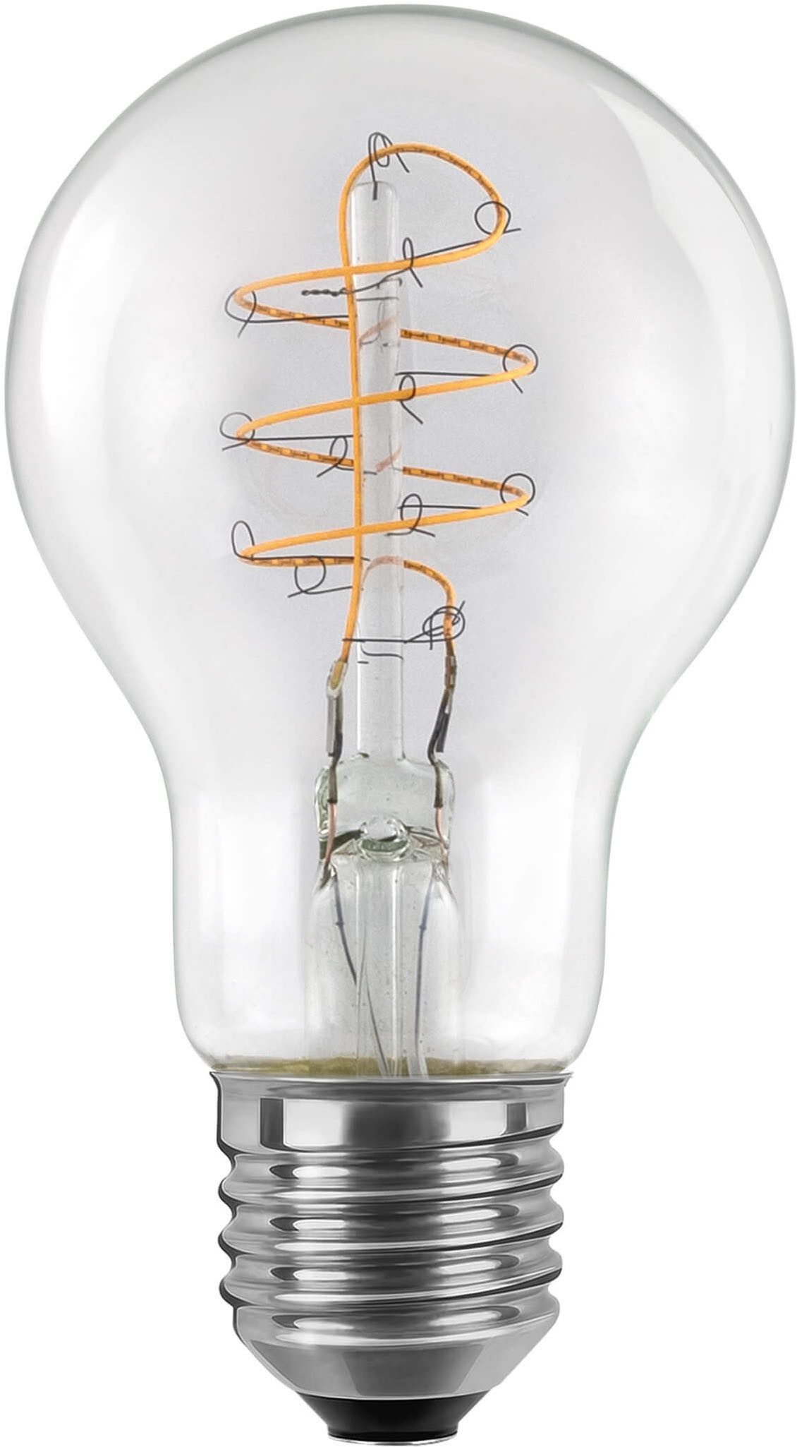 SEGULA LED-Filament LED Glühlampe A19 klar, E27, E27, 1 St., Warmweiß