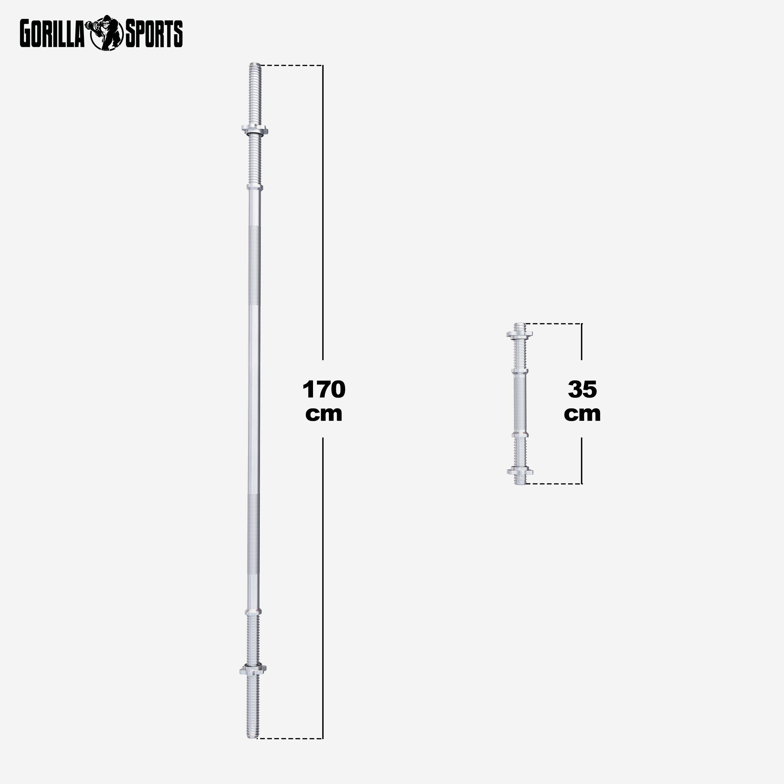 GORILLA SPORTS Langhantel Langhantelset Kunststoff 60 kg - 130 kg