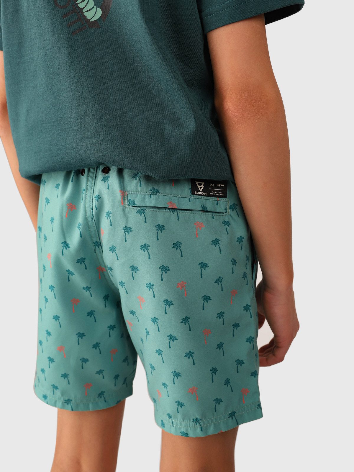 Brunotti Badeshorts Cestery-Mini Boys Swim Shorts Mini Palm Aqua Bottle Green