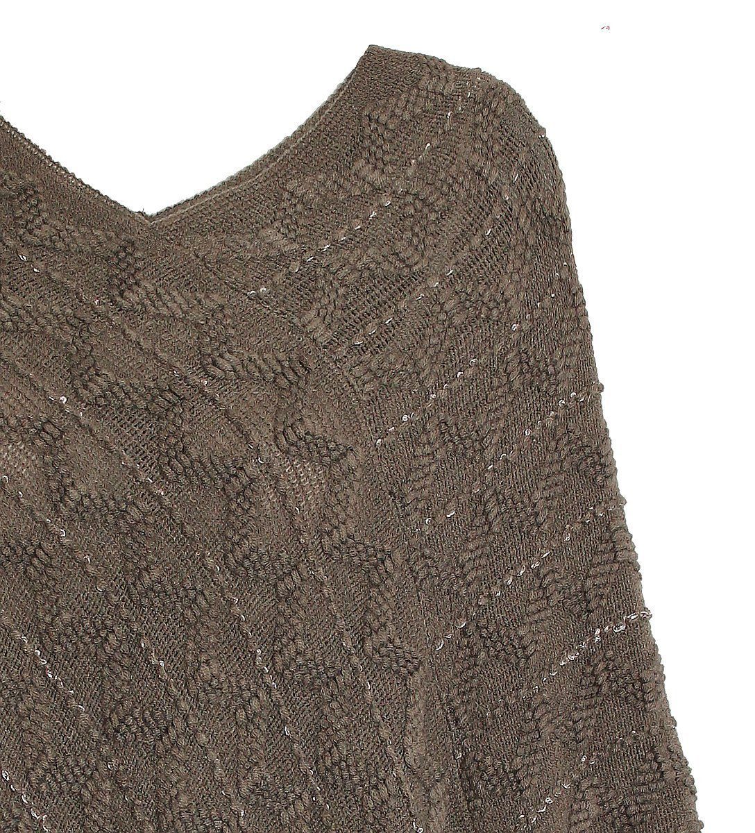 dy_mode Strickponcho Damen Poncho mit Pailletten günstig online kaufen