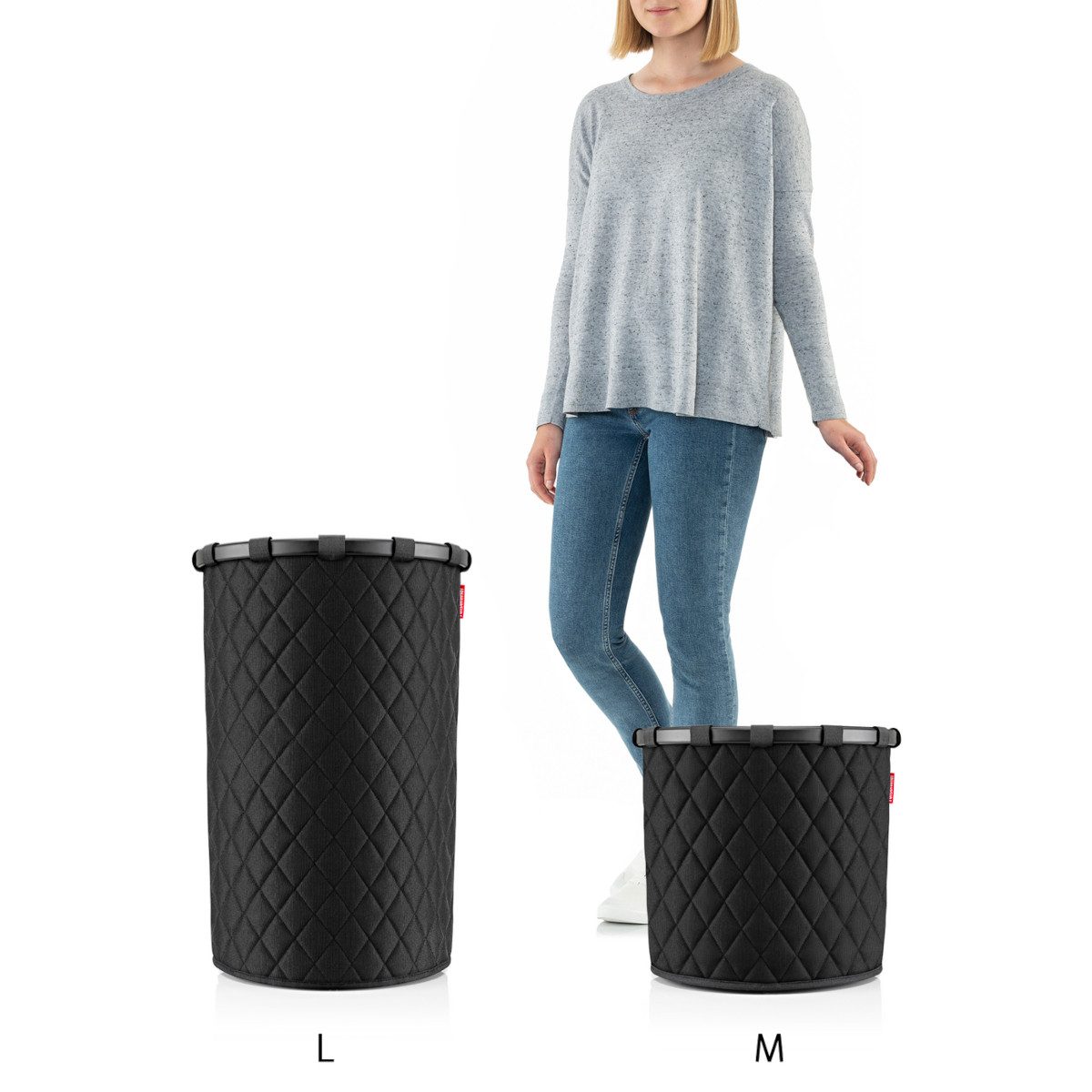REISENTHEL® Aufbewahrungskorb homebasket cover rhombus black, homebasket cover